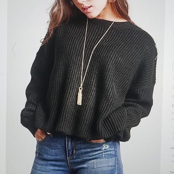 Round Neck Long Sleeves Sweater - Picture 4 of 8